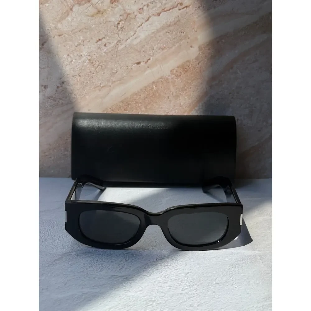 NEW Saint Laurent SL697 Unisex Sunglasses in Black - Picture 3 of 10